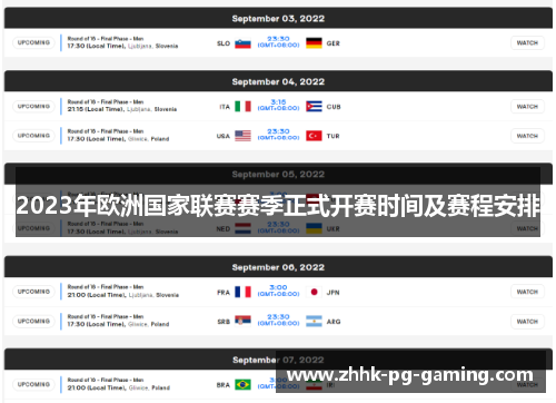 2023年欧洲国家联赛赛季正式开赛时间及赛程安排 2023年欧洲国家联赛赛季正式开赛时间及赛程安排